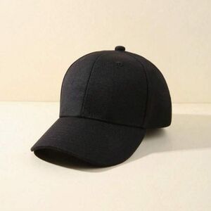Kids Baseball Cap Solid Black Sports Hat Boys Accessory Summer Activewear